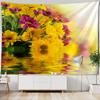 Flower Hanging Cloth, Tapestry, Dreamy Landscape, Background Cloth, Home Wall Decoration, Bed Sheets, Beach Towels, Yoga Mats