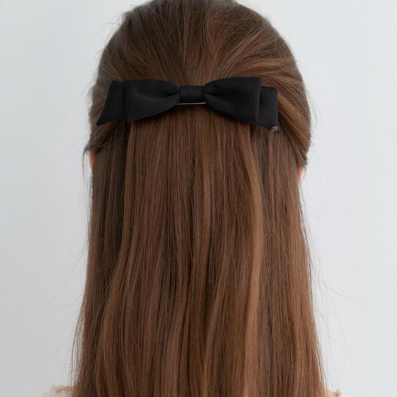 

OVLA classic satin silver edge ribbon pin HP051 white