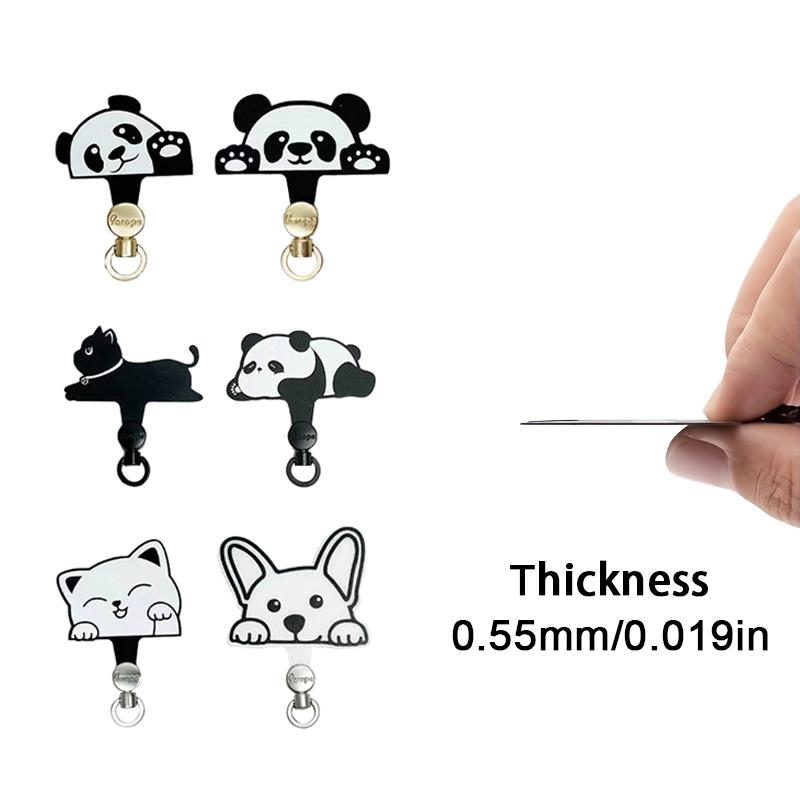 1PC Non-Woven Cartoon Lanyard Spacer 360 Degree Rotation Lanyard Clip Waterproof Multi-Style