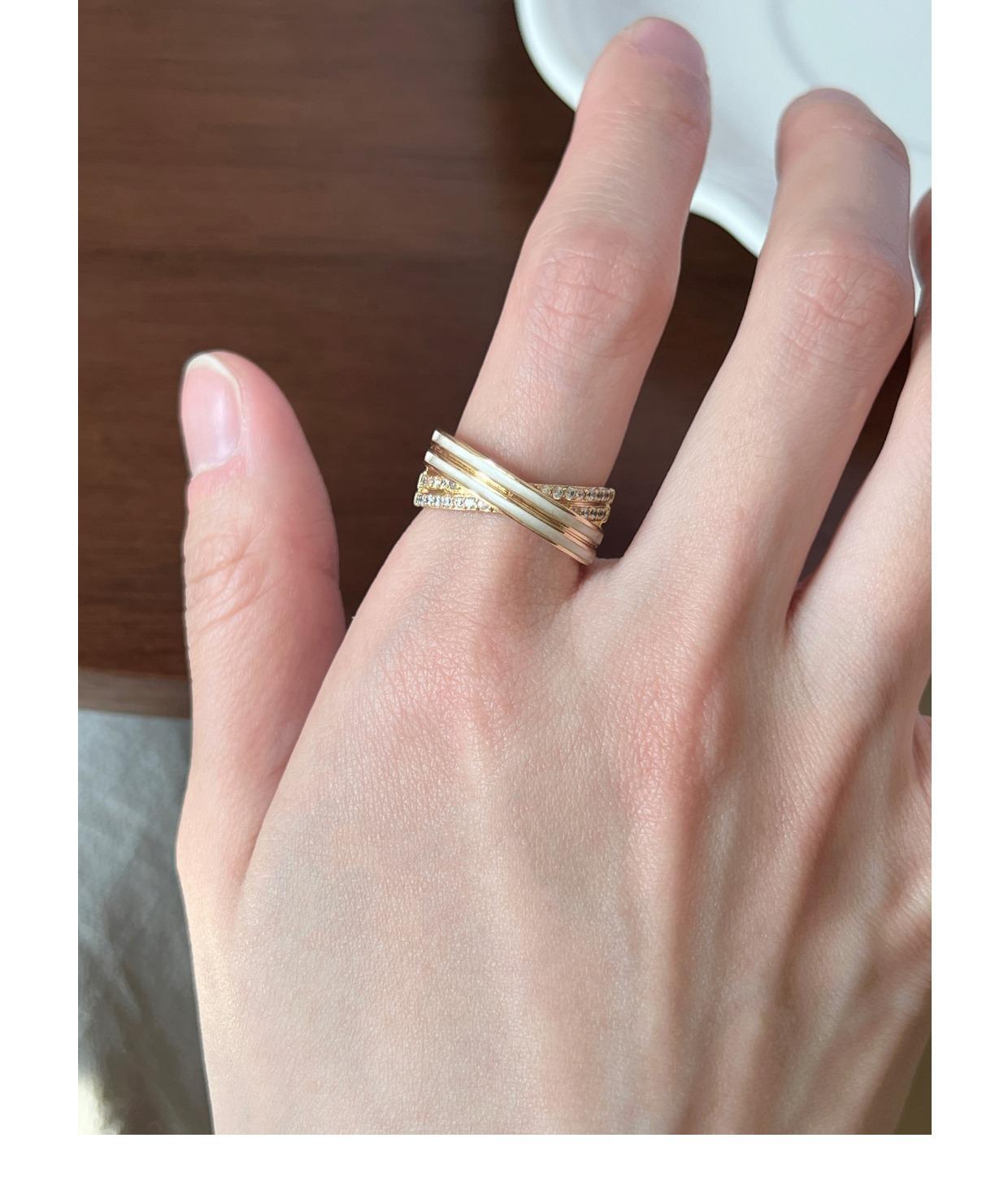 

Модное и универсальное кольцо с регулируемой индивидуальностью для женщин One Size белый