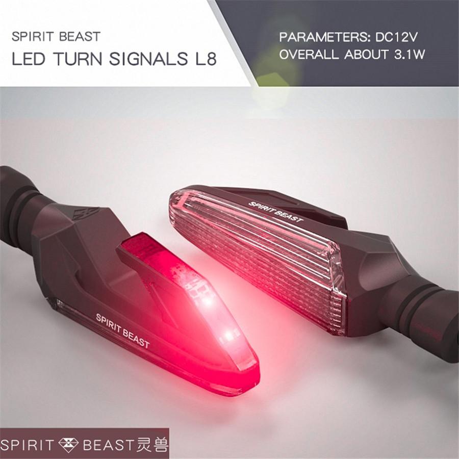 2pc Motorcycle Modified Turn Signals Waterproof Led Turn Lights DRL Dual Colors