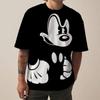 Hot Selling Fashion New Bizarre Mickey Outdoor Sports Casual Round Neck Short Sleeved Loose Shirt Y2K Clothing Plus Size