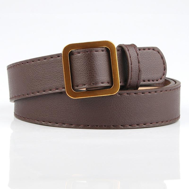 Womens Pu Leather Waist Belt With Alloy Square Buckle For Fashion And Comfort