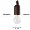Brown Pull Cord Light Bulb Portable Pull String Hanging Bulb Durable LED Pull Hang Bulb  Camping