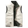 Spring & Autumn Reversible Men's Vest: Middle-aged Casual Fishing & Workwear Sleeveless Jacket