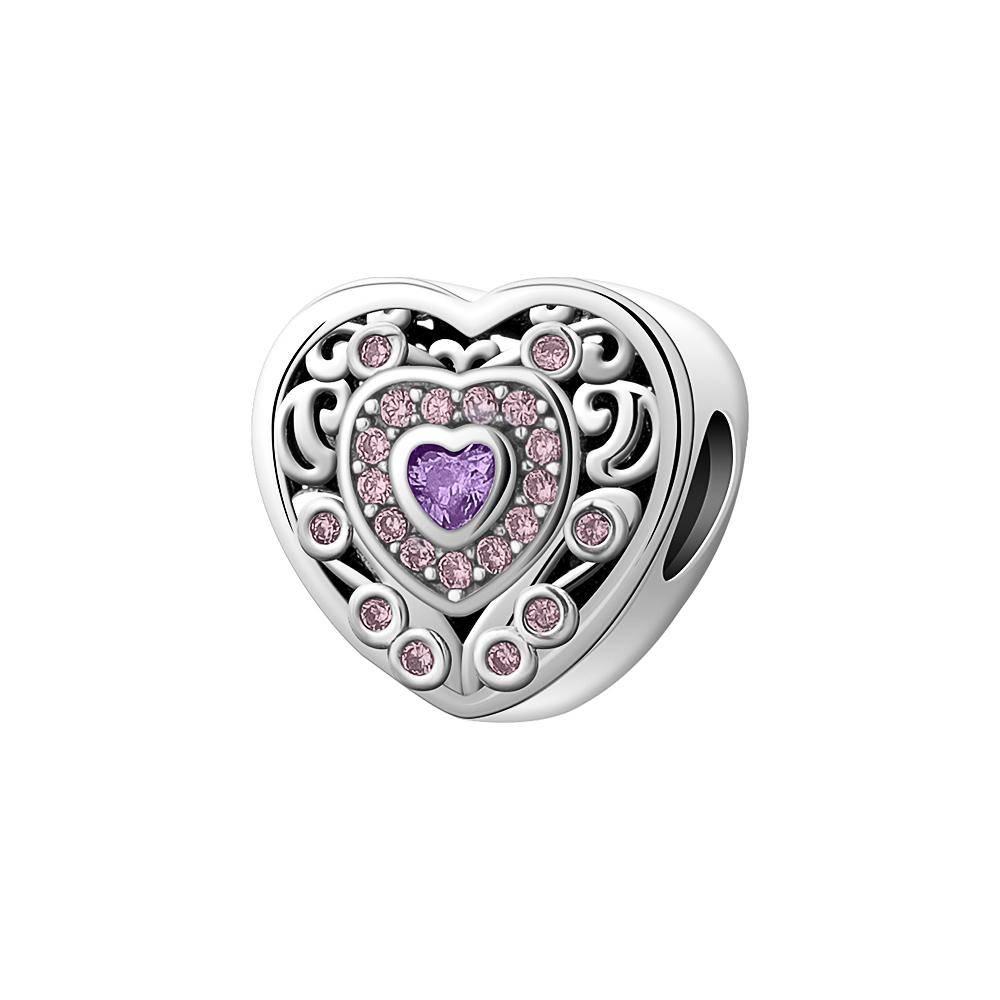 Newcopperoriginal Accessories Star Key Charm Wing Girl Tower Dangle Bead Fit Bracelet Jewelry For Gifts