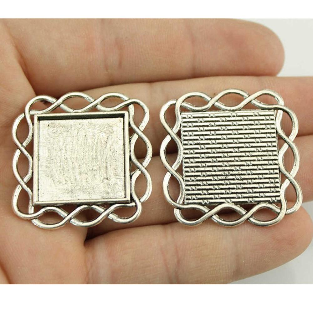 Hodí se pro kulatý 20mm skleněný kabošon Základní lůžko Podložka Bezel Doplňky Díly Chlapecké šperky Cool Dárky Pro