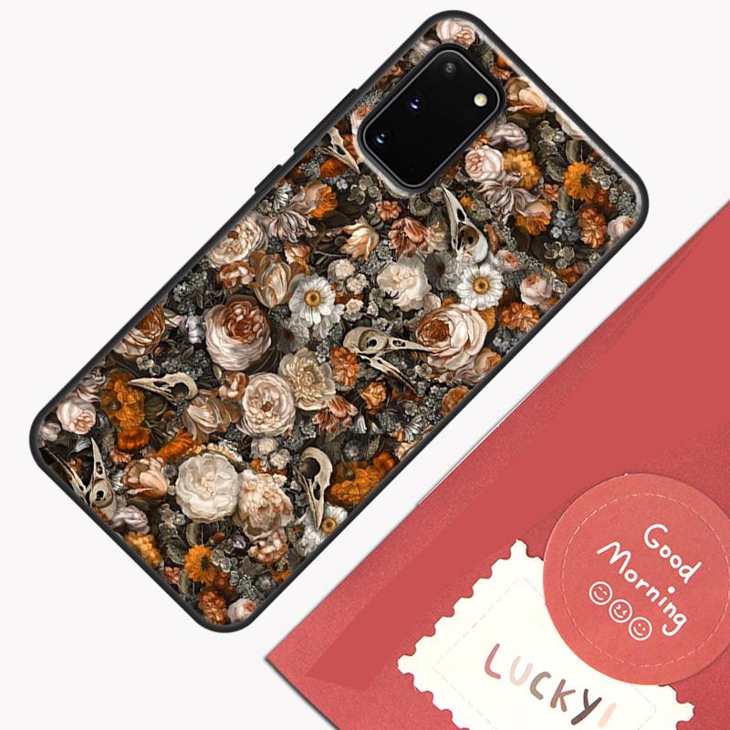 Raven Skull Phone Case For Samsung Galaxy S25 S24 S20 S21 S22 S23 Ultra S9 S10 Plus S25 FE Cover Shell