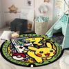 Pokémon Cartoon niedlicher runder Teppich, Schlafzimmer Wohnzimmer Teppich, Kinderzimmer Spielzimmer Drehstuhlmatte, Freizeit SofamatteQ0