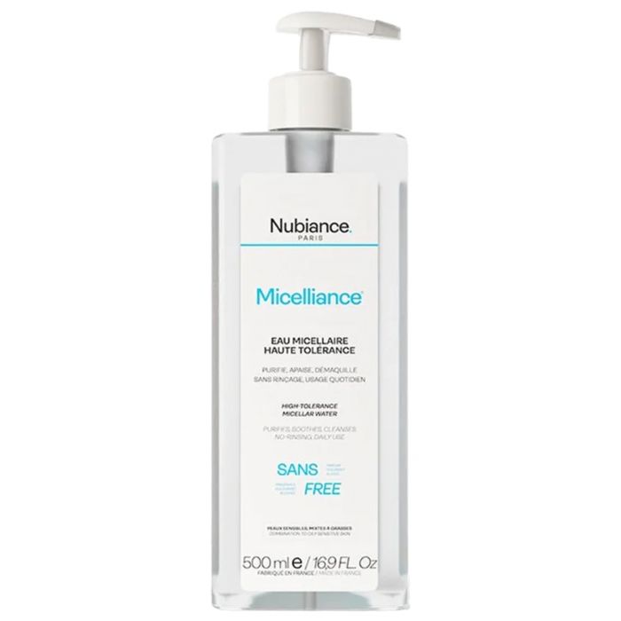Eau Micellaire - NUBIANCE - Micelliance 0% - 500 ml - Haute Tolérance - Hypoallergénique