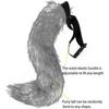2024Faux Fur Fox Tail Cat Wolf Cosplay Costume Set Plush Mask Fluffy Paw Gloves Halloween Christmas