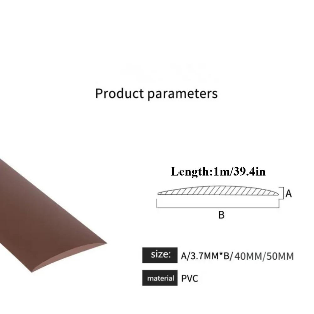 1 Stück 1Mx4cm Klebefreie Selbstklebende Schutzbodenmatte Flacher Knopfleisten PVC Boden Schwellenwert Nahtkantenleiste Heimdekoration