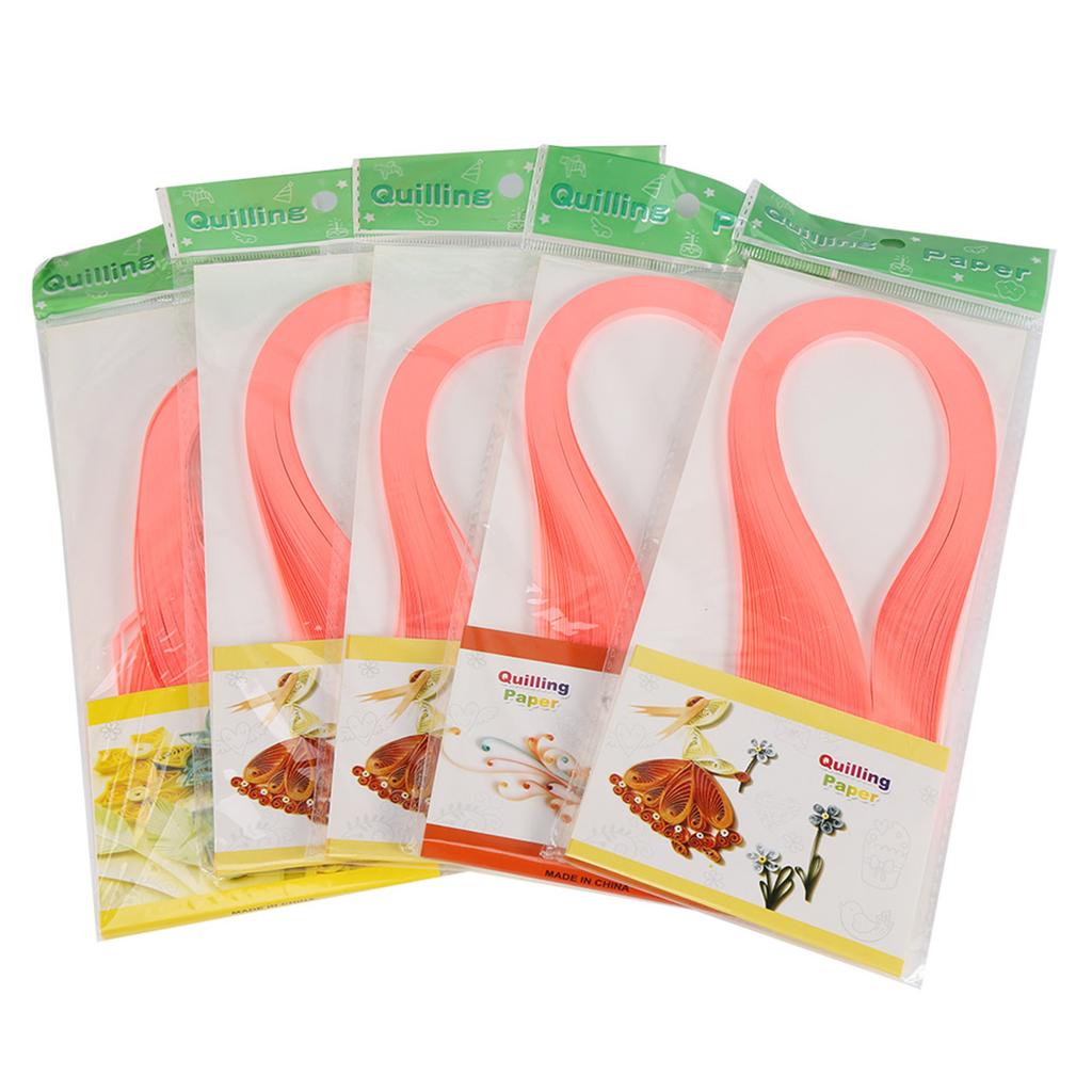 600 Stripes   Quilling Paper 3mm Width Pure Color Origami Paper Hand Craft(red)