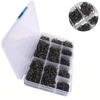 1000Pcs Carbon Steel Fishing Hooks Set Durable Barbed Fishing Hooks  Sea Tackle Accessories