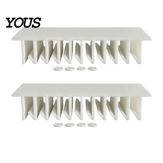 Adhesive Pot Lid Holder Loft Organizer for Cabinet, Self 10 Slots Plastic Food Container Storage Rack, Wall Mounted Space Saving Box Lids Kitchen