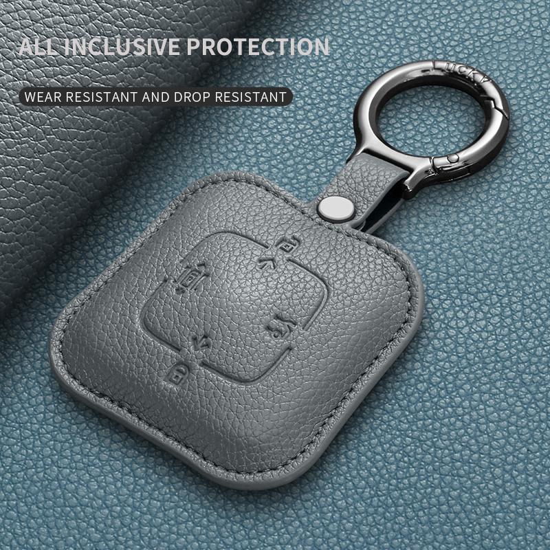 Leather Car Remote Key Case For ZEEKR X MIX 007GT 7X 9X 007 009 001 FR Anti-Scratch Durable Auto Key Protector Shell Accessories