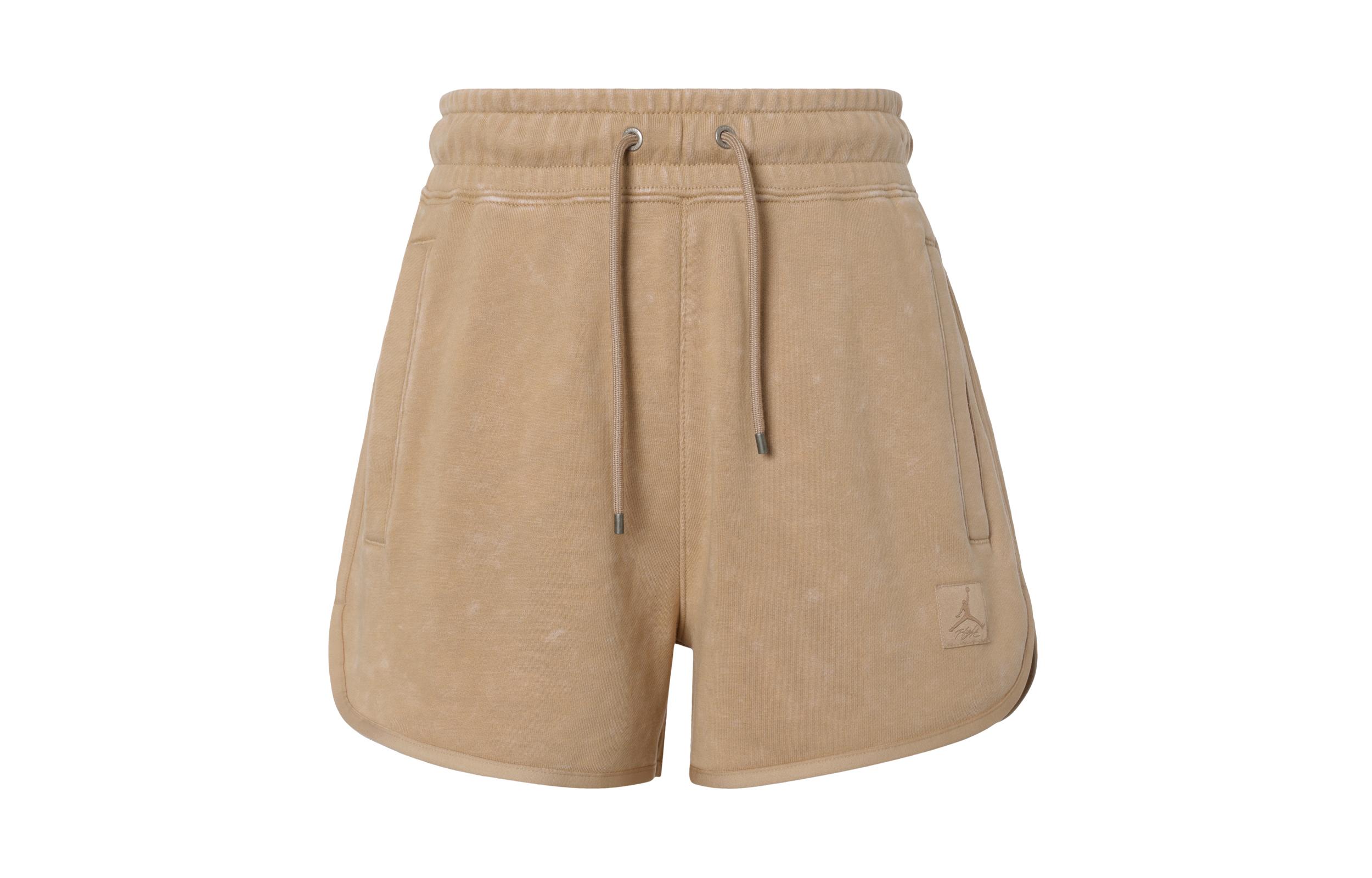 Jordan Flight Fleece Casual Shorts Women s Khaki FN5748-244 XL