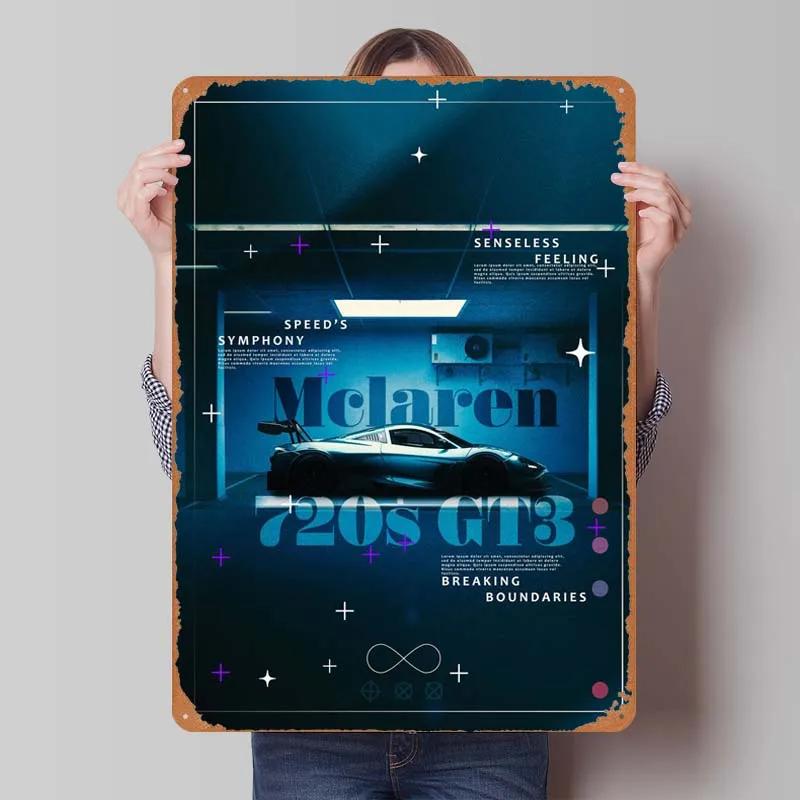 Aston Martins Tinplate Sign Classic Cars Poster Metal Wall Art Mural Retro Metal Sign Plaque for Garage Wall Art Decoration Room