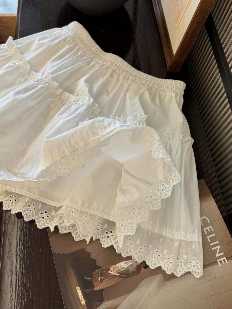 Women's Sweet Ruffled Hem Skirt - 2025 Summer Fashion, Slim Waist, Academy Style, Petite Casual, Trendy Short Skirt