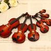 Modellino di Violino in Mogano Collezione di Strumenti Musicali Ornamenti Decorativi Artigianato Modello di Violino Marrone Arredamento per la Casa