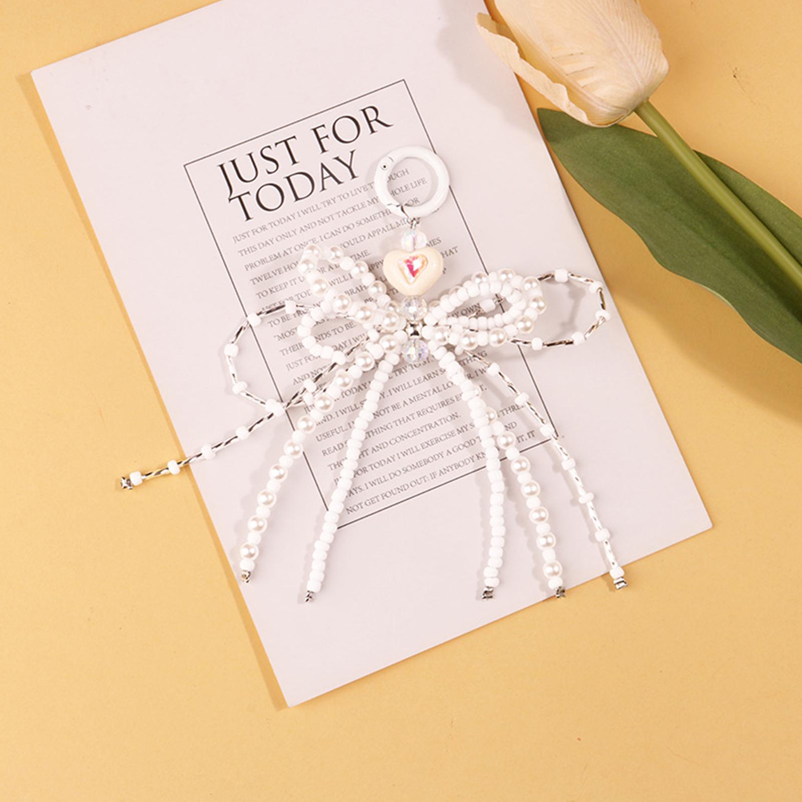 Красочные бисерные брелки и шнурки для ключей Уникальный бисерный бант для рюкзака — фото 8