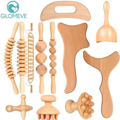 100 % Naturholz-Therapiemassage, Schmerzlinderung, Anti-Cellulite, Körperabnehm-Lift, Gua Sha, Entspannungswerkzeuge, Ölpflege-Massagegerät