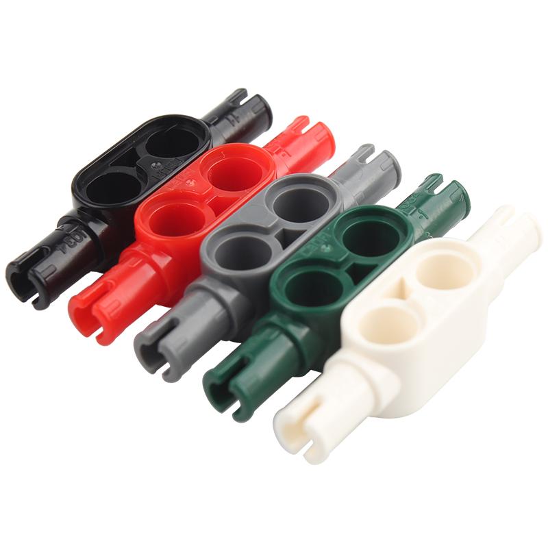

Small Particle Building Block High-tech Parts Thick Holes Beam Double Head With Pins Compatible Featuring Lego Brick