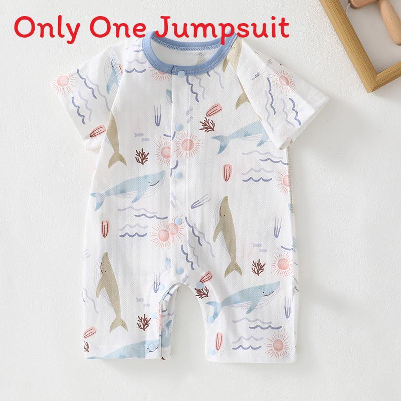 Baby Cotton Romper Suit With Antibacterial Nobone Technology For Newborns Summer Wear