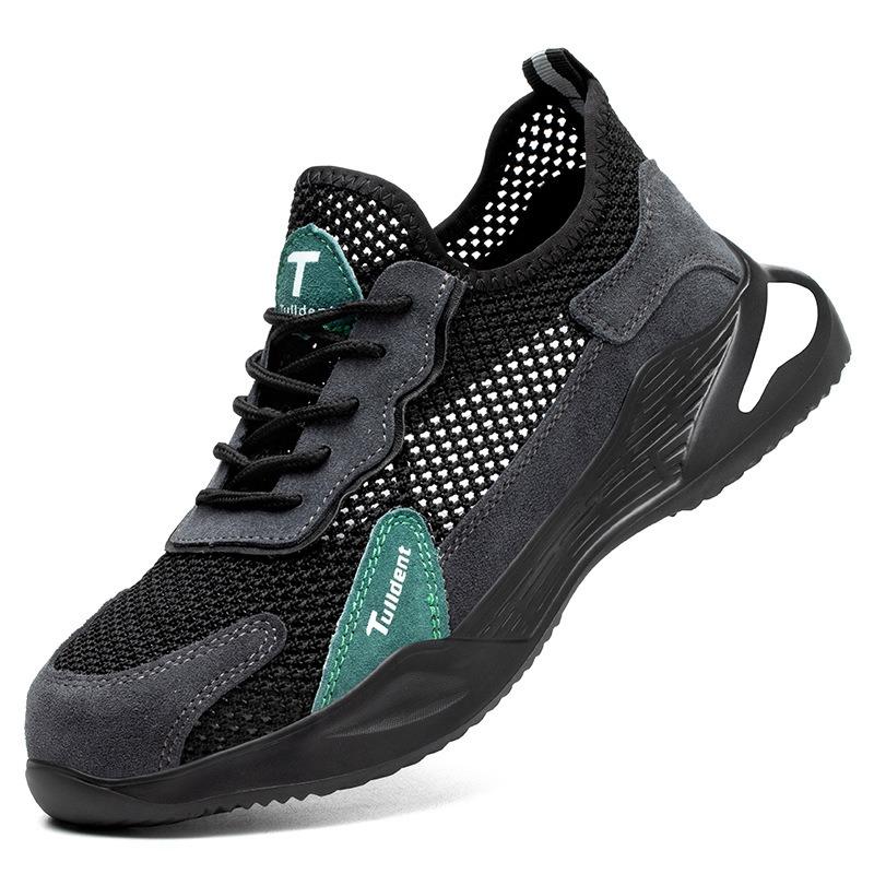 Summer Men's Anti-smashing, Anti-piercing, Safety Protection, Safety At Work On the Construction Site, Wear-resistant Shoes, Deodorant and Breathable