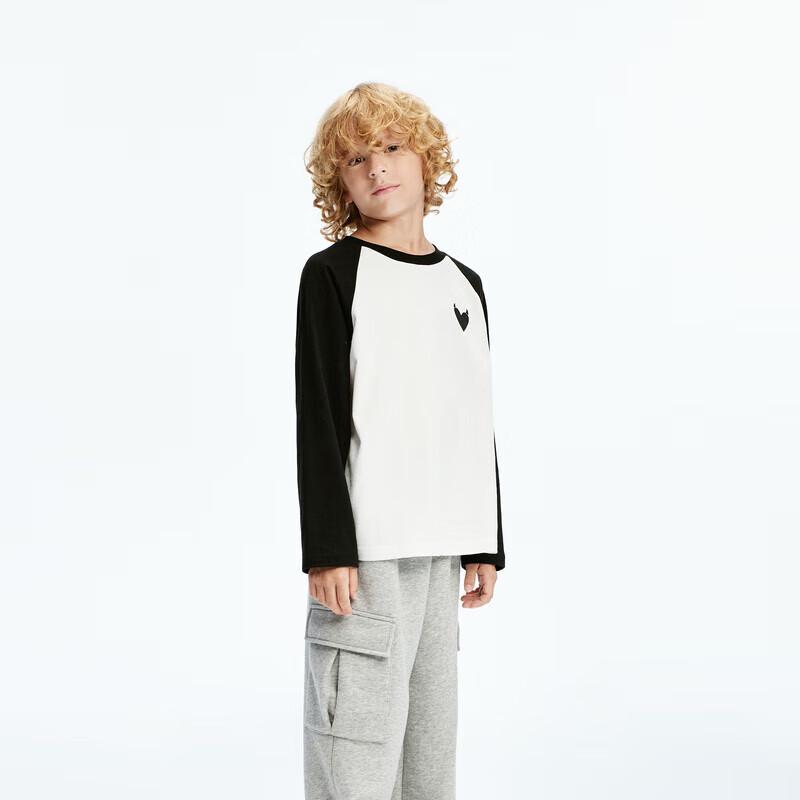 little MO&Co. Kids  Cotton Heart Raglan Long-Sleeve T-Shirt 130