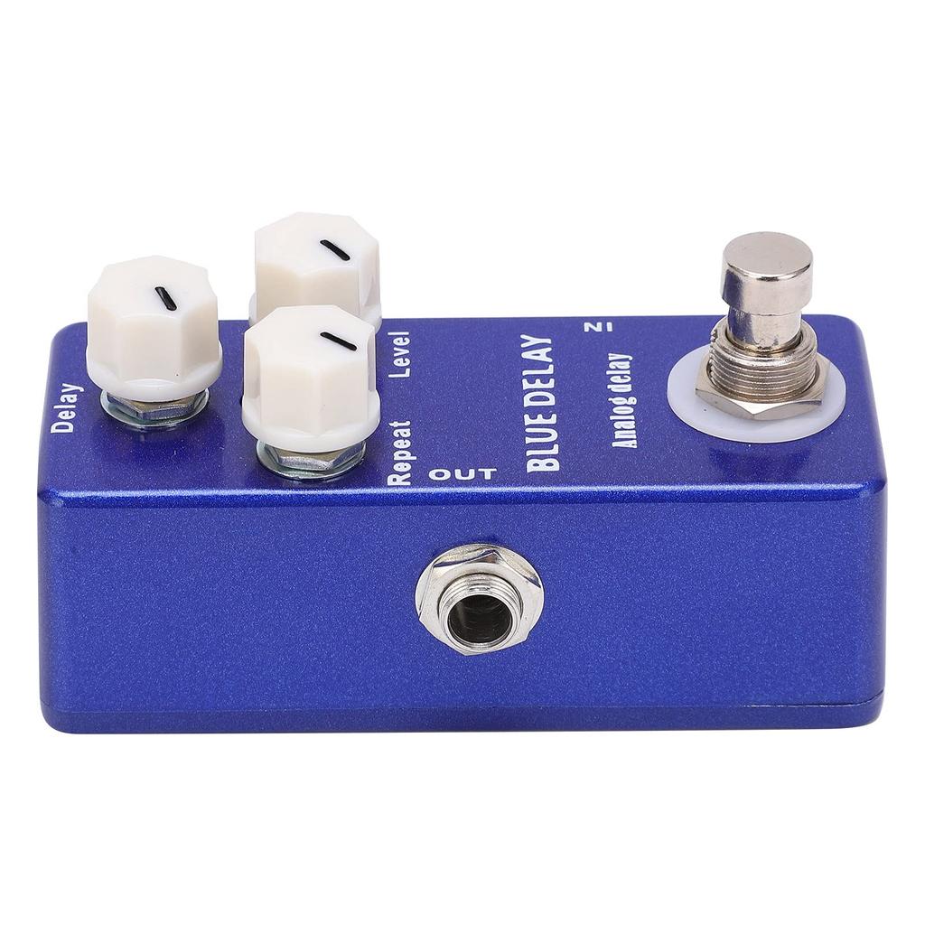 AKLOSIPY Blue Delay Guitar Effect Pedal with Controls and True Bypass for Enhanced Sound Quality