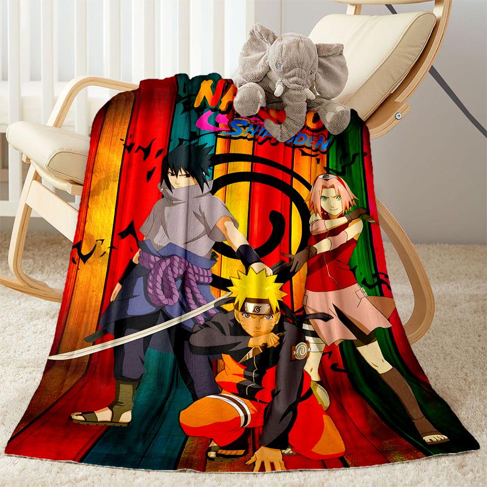 Naruto: Team Adventure Blanket Soft Warm Cozy Perfect for Picnics Bed Couch Four Seasons Universal Playful Design