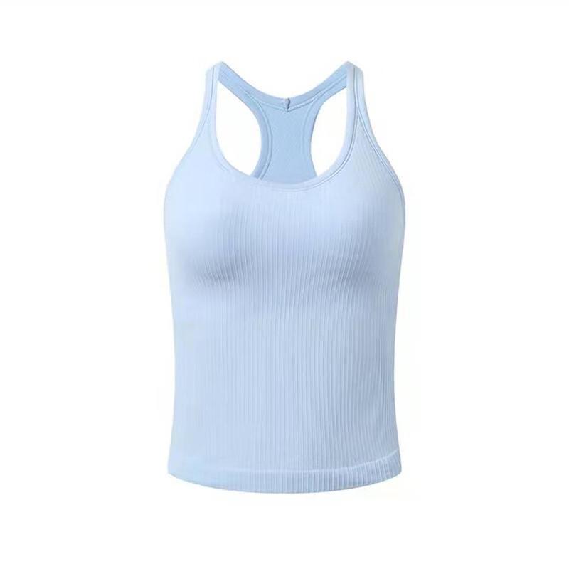Ayoub Women s Ribbed Racerback Sports Vest with Chest Pad XL