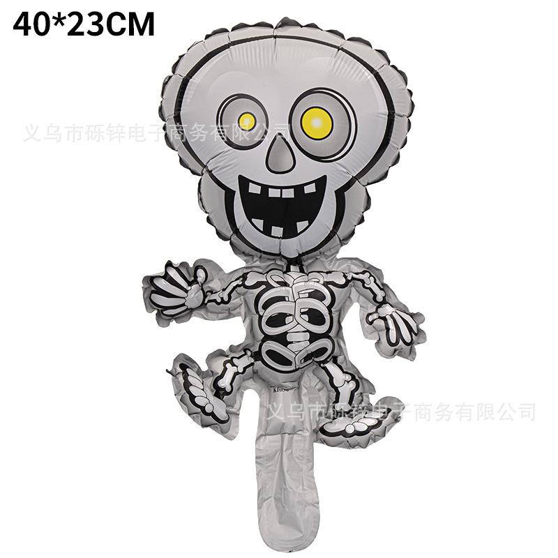 25Pcs Mini Halloween Pumpkin Ghost Foil Balloons Bat Skull Pumpkin Air Globos Kids Horror Halloween Night Party Decorations
