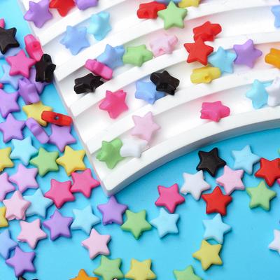 Star Shape DIY Candy Color Jewelry Accessories 200PCS 9mm Acrylic Loose Beads Spacer Findings  Tools
