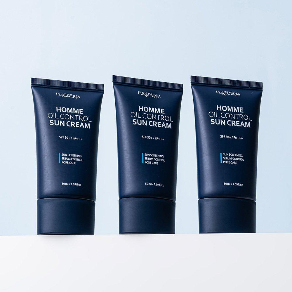 PUREDERM [1+1] Sebum-controlling Homme Oil Control Sun Cream 50ml