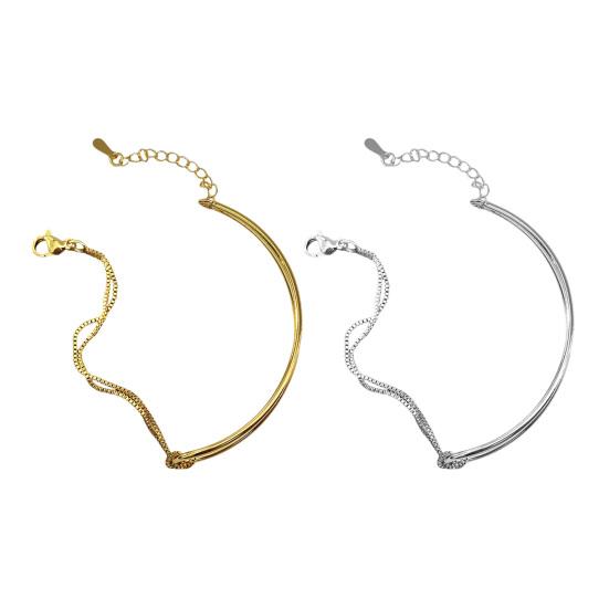 Knot Chain Bracelet Half Snake Chain Dainty Bracelet Love Knot Friendship Bracelet Gift