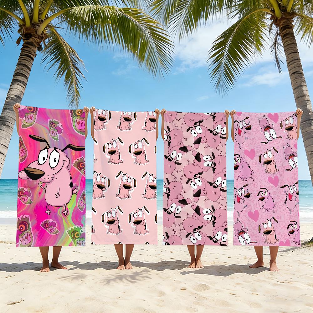 C-Courage the C-Cowardly-S Dog Towel For Swim Yoga Gym Quick Drying Soft and skin-friendly Beach Towels All-Season