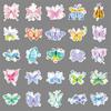 50 Waterproof Stickers: Watercolor Butterfly & Cartoon Animal Designs for Notebooks, Phone Cases, and Planners