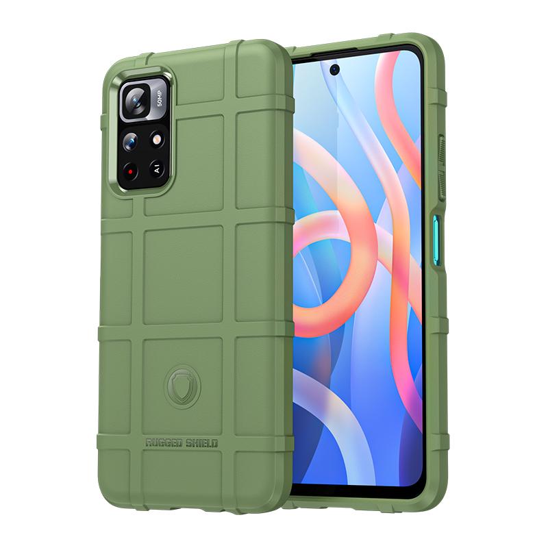 

Чохол Rugged Shield Armor для Xiaomi Mi Poco M4 Pro 5G Задня кришка Протиударний силікон Funda Mi Poco M3 X3 Pro NFC GT F3 Case Capa Mi Poco X3 Pro зелений