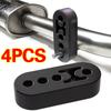 4pcs Universal Black Rubber Exhaust Hanger Mount Brackets Long Heavy Duty Hanger