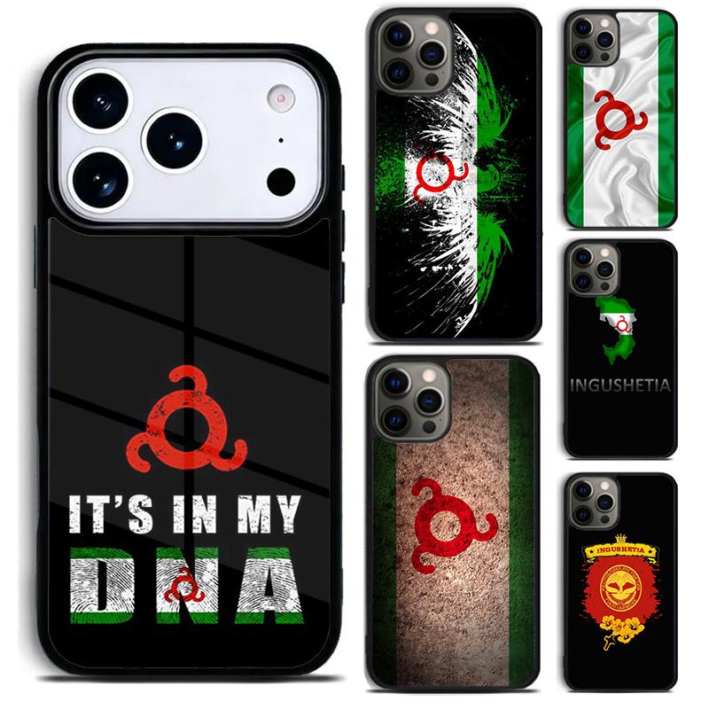 Ingushetia Flag soft Phone Case for iPhone 17 16 15 Pro Max Air 14 13 12 11 Plus Shockproof Cover