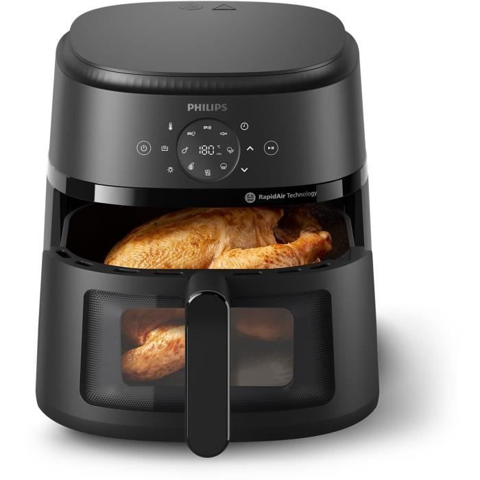 Friteuse sans huile - PHILIPS - NA230/00 - Airfryer Série 2000 6.2L - 13 modes de cuisson - fenêtre de cuisson - 1500W - Noir