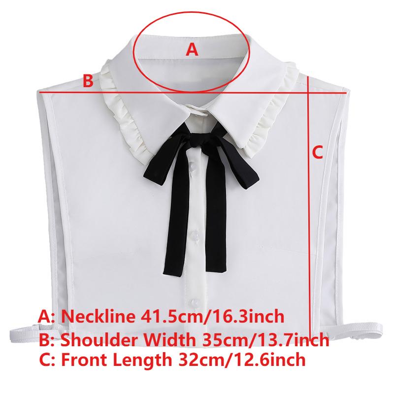 Winter Lapel Bowknots Fake Collar for Woman Vintage Detachable Shirt Collar Blouse Sweater False Collar Lapel Top Neckwear Ties