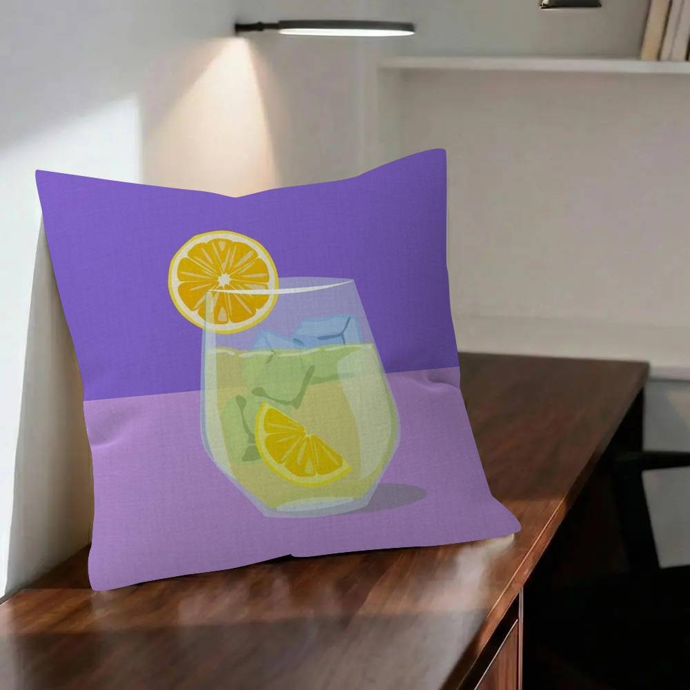 Mojito Cocktail Art Cushion Cushion Cover Pillowcase Upholstery Sofa Throw Pillow Home Decor Pillowcas