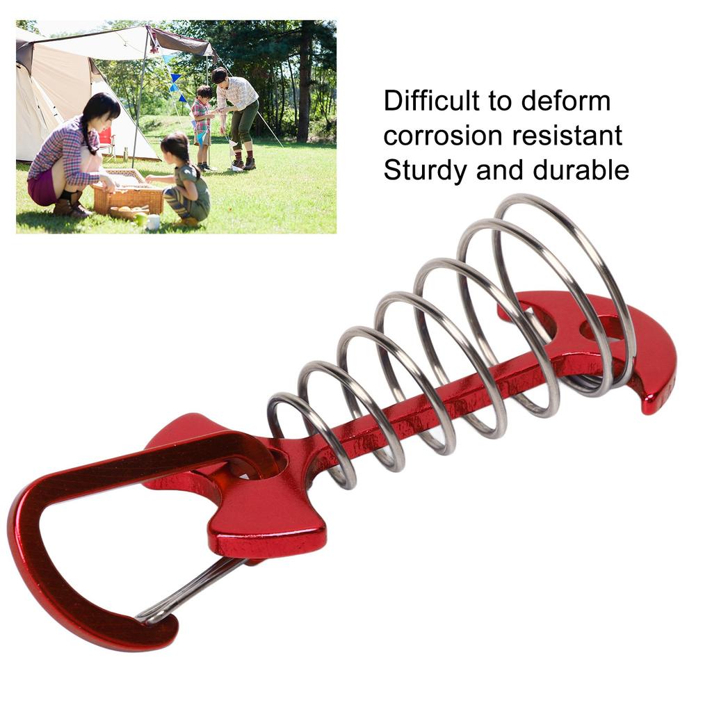 5pcs   Tent Nails Large Deck Boards Camping Tent Fixing Stakes with Spring Buckle   Wind Rope