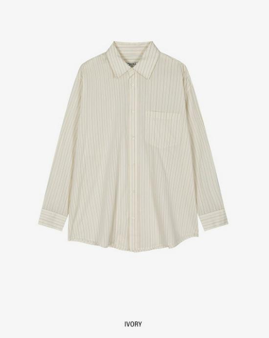 "Versatile Korean GR*VE Mid-Length Shirt with Back Split & Button Details + Striped Elastic Casual Shorts"