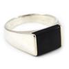 Men's Silver Ring 'King' Black Silver - 10 Mm