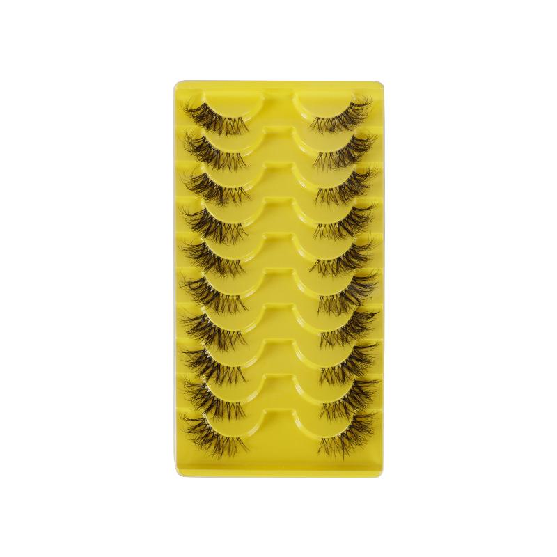 10 Pairs of 3D Fluffy Thick False Eyelashes - Natural Curling Style