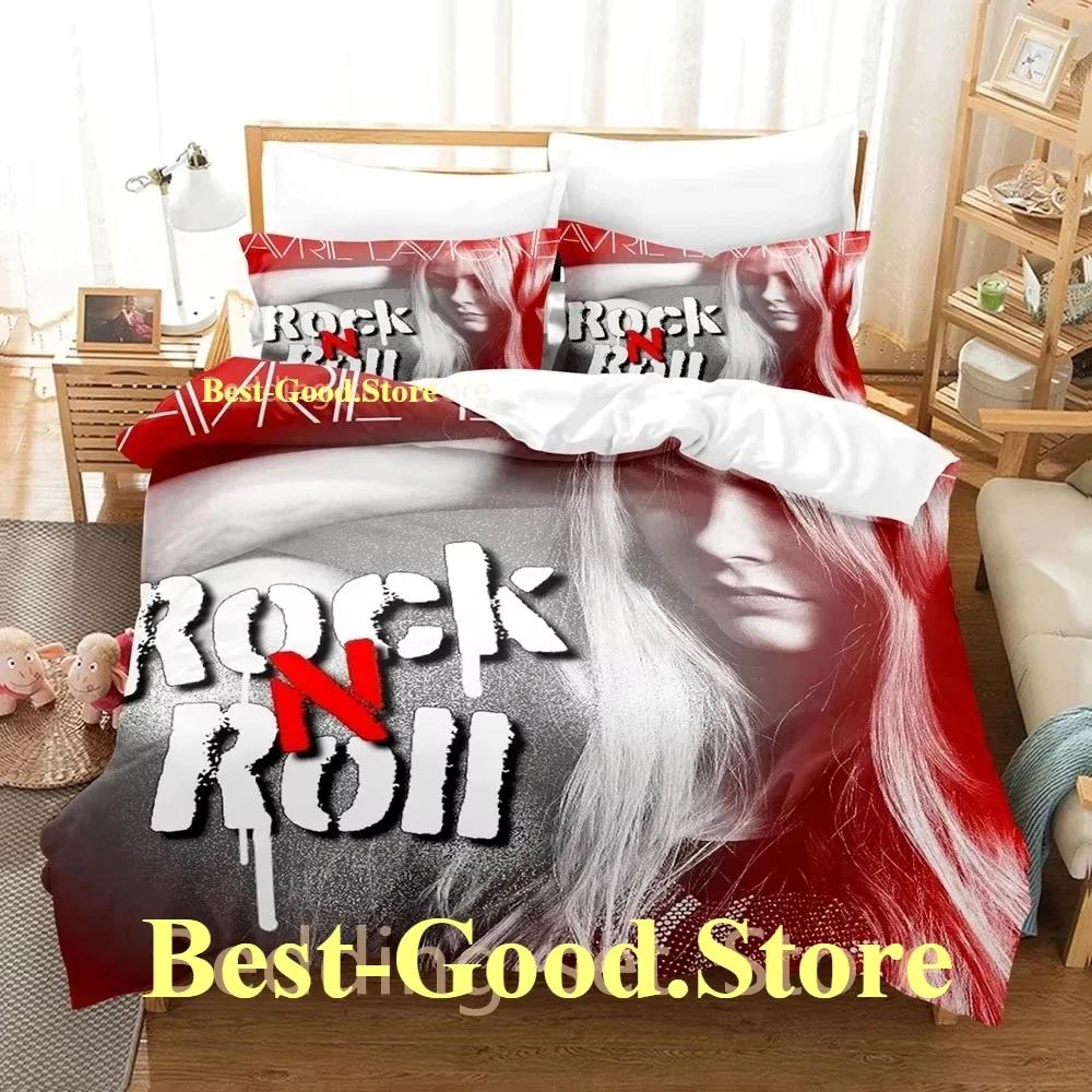 Avril Lavigne Beding Set Single Twin Printed Bed Linen Set With Pilowcase Bed Soft Duvet Cover Single Double Quen Super King-Sized Dimensionsd